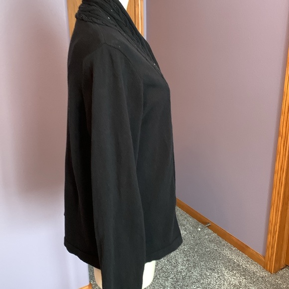 Christopher and Banks Black Cable Knit Women's Sweater, size XL - Picture 6 of 12